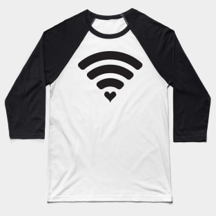 Wifi love, Wifi symbol with Heart Baseball T-Shirt